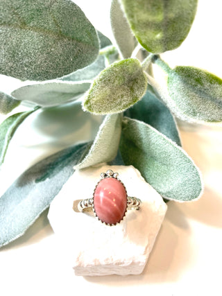 Natural Pink Opal Ring