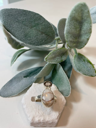 Natural Magnesite Smoky Topaz Ring