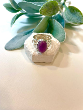 Natural Purple Phosphosiderite Ring