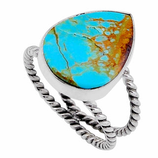 25 Arizona Mohave Turquoise Ring Sz 6.5