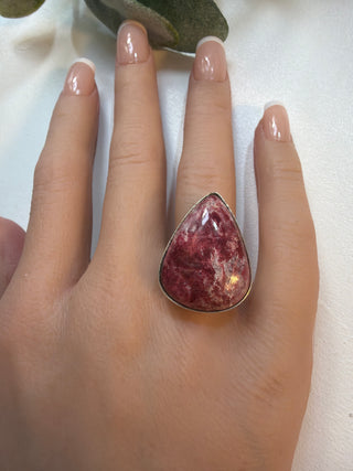 22 Natural Pink Thulite Ring Sz 6
