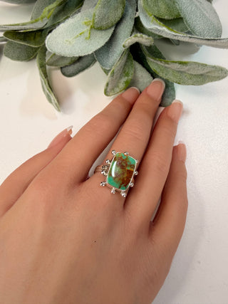 38 Arizona Mohave Turquoise Ring Sz 7.5
