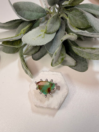 36 Arizona Mohave Turquoise Ring Sz 7.5