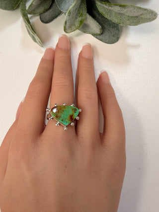 36 Arizona Mohave Turquoise Ring Sz 7.5