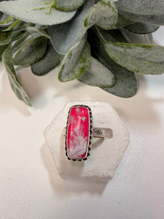 10* Sz 8 Pink Plume Agate