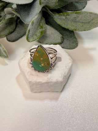 59 Pear Arizona Mohave Turquoise Ring Sz 8