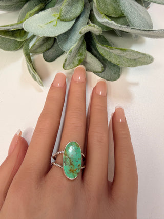 65 Arizona Mohave Turquoise Ring Sz 8.5