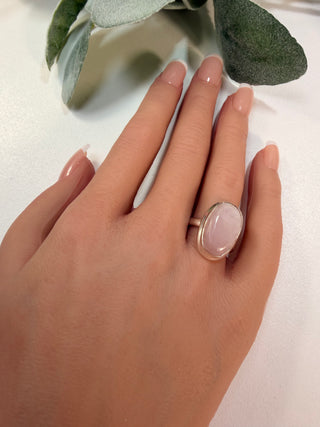2 Pink Kunzite Ring Sz 6.5