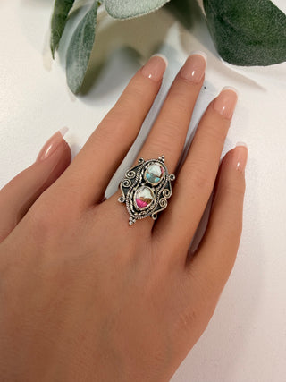 46 Cotton Candy Turquoise Ring Sz 7
