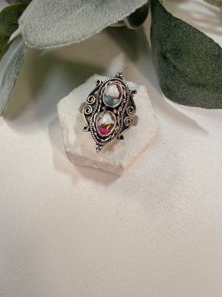 46 Cotton Candy Turquoise Ring Sz 7