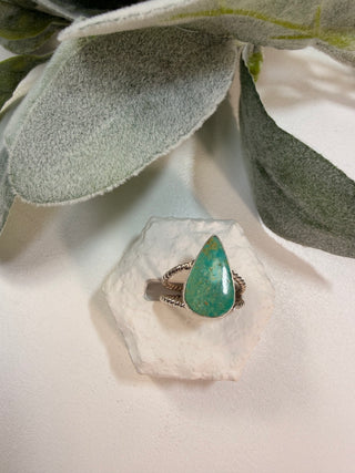 6 Arizona Mohave Turquoise Ring Sz 6.5