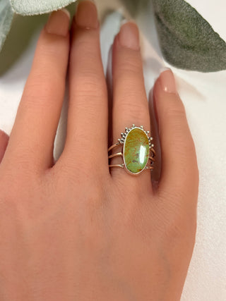 8 Arizona Mohave Turquoise Ring Sz 6