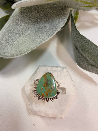18 Arizona Mohave Turquoise Ring Sz 6.5