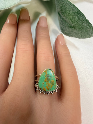 18 Arizona Mohave Turquoise Ring Sz 6.5