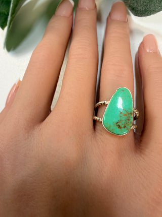 20 Arizona Mohave Turquoise Ring Sz 6