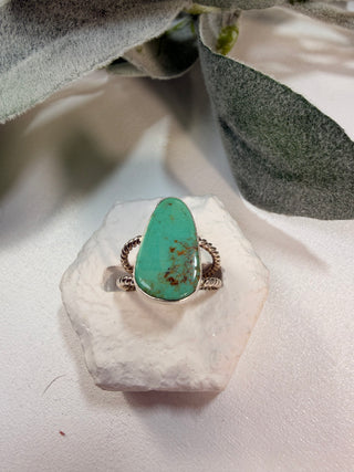 20 Arizona Mohave Turquoise Ring Sz 6