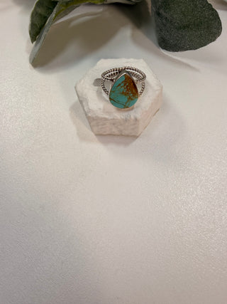 25 Arizona Mohave Turquoise Ring Sz 6.5