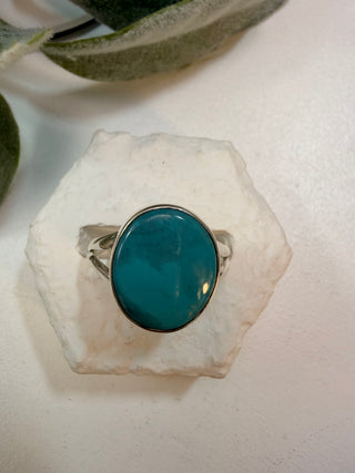 96 Nevada Aztec Mtn Turquoise Ring Sz 9