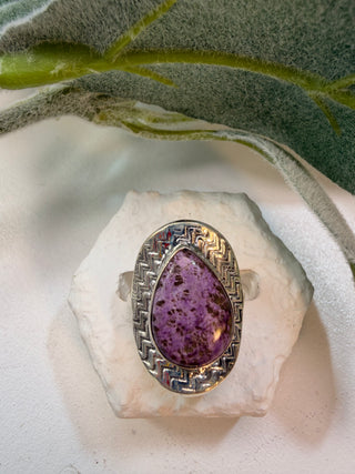 53 South African Natural Purpurite Ring Sz 7.5
