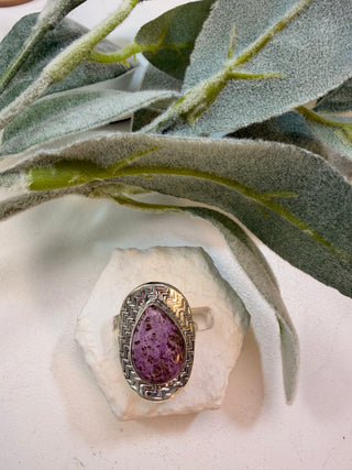 53 South African Natural Purpurite Ring Sz 7.5