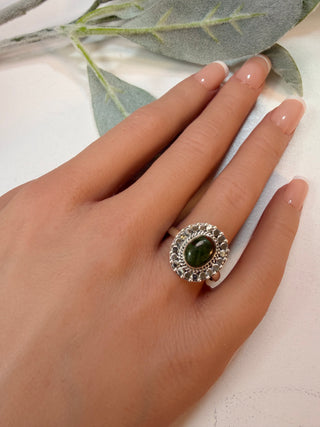 58 Turkish Rainforest Chrysocolla Ring Sz 8.5