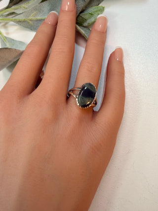 61 Natural Picasso Jasper Ring Sz 8
