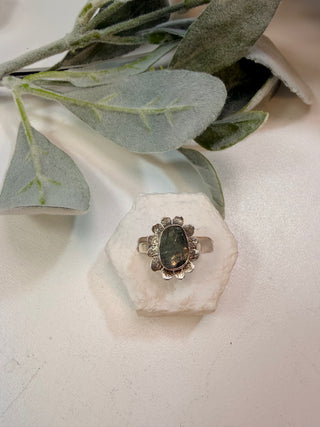 54 Natural Aquamarine Ring Sz 7