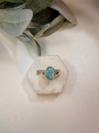 39 Larimar Ring Sz 7