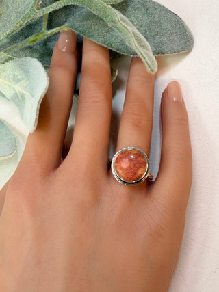 64 Natural Mookaite Ring Sz 8