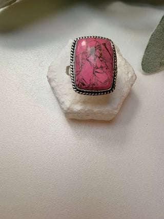 100 Pink Matrix Ring Sz 9