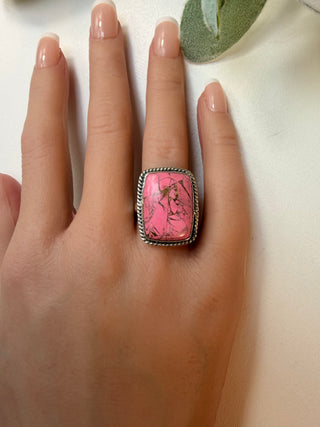 100 Pink Matrix Ring Sz 9