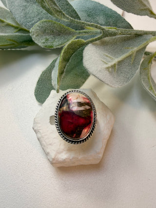 101 Red Dahlia Ring Sz 9