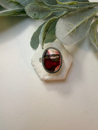 101 Red Dahlia Ring Sz 9