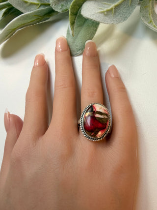 101 Red Dahlia Ring Sz 9