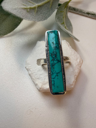 103 Simulated Turquoise Ring Sz 9