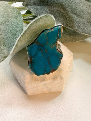 13 Sea Jasper Ring Sz 6
