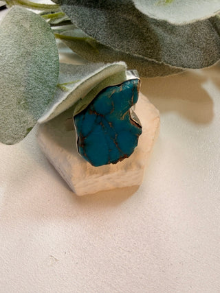 13 Sea Jasper Ring Sz 6