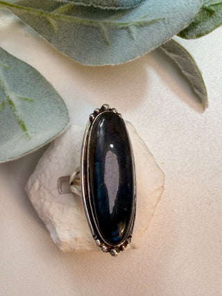 30 Labradorite Ring Sz 7.5