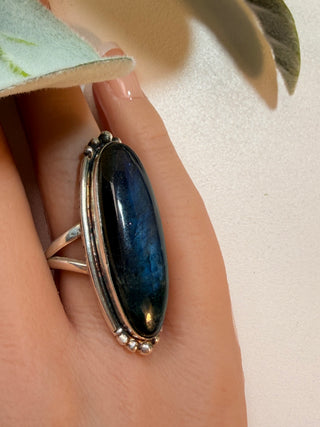 30 Labradorite Ring Sz 7.5