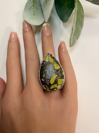 15 Copper Stichtite Ring Sz 6