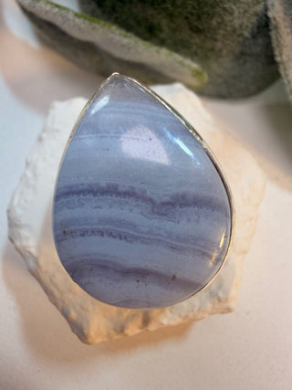 81 Blue Lace Agate Ring Sz 6