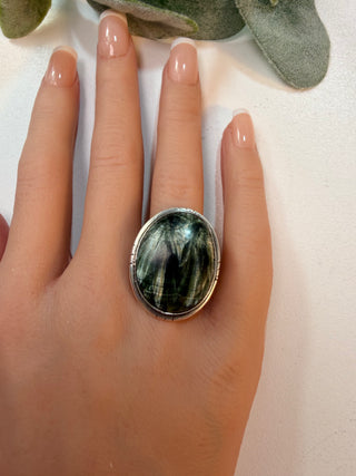 21 Seraphinite Ring Sz 6