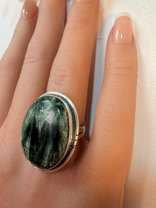 21 Seraphinite Ring Sz 6