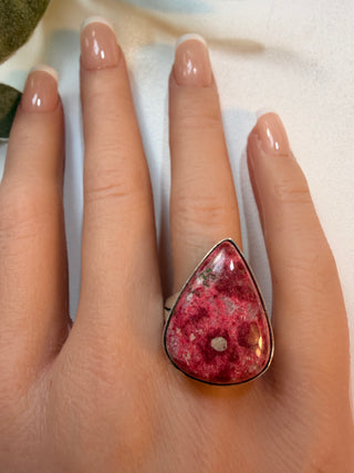 100 Natural Pink Thulite Ring Sz 9
