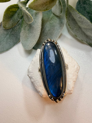 86 Labradorite Ring Ring Sz 9