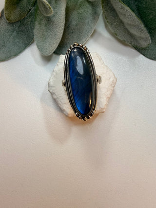 86 Labradorite Ring Ring Sz 9