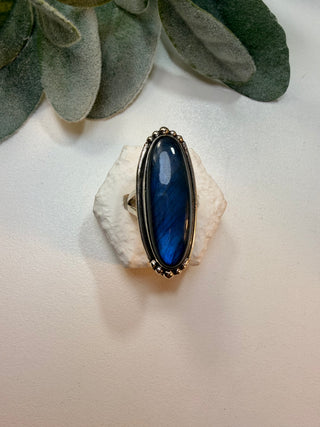 86 Labradorite Ring Ring Sz 9