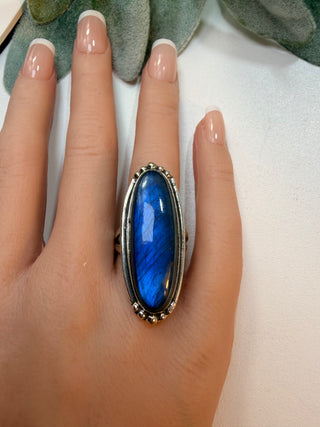 86 Labradorite Ring Ring Sz 9