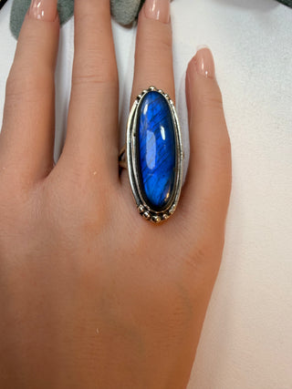 86 Labradorite Ring Ring Sz 9