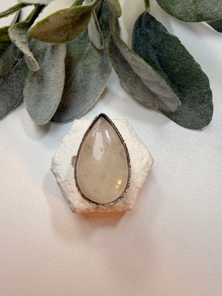 40 Rainbow Moonstone Ring Sz 7